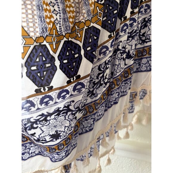 Bobbie Brooks Womens Boho Kimono Cardigan With Tassels One Size - Picture 6 of 11